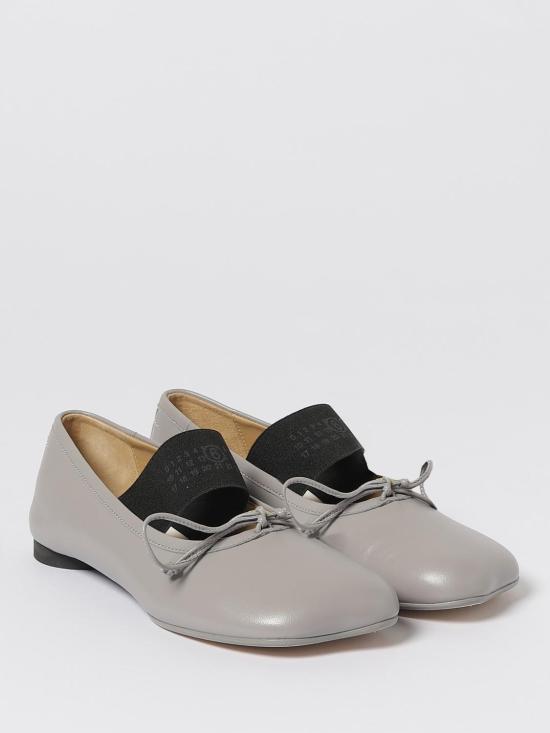 25FW MM6 메종마르지엘라 아나토믹 뉴메릭 발레리나 플랫 슈즈 S59WZ0099P3628 T8150 Silver - MM6 MAISON MARGIELA