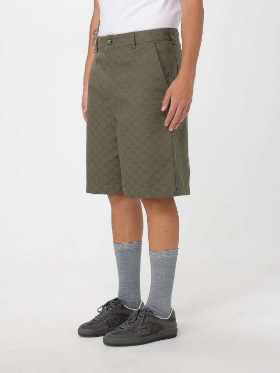25FW 구찌 GG 캔버스 카고 숏 팬츠 814728ZAF4S 3065 Green - GUCCI