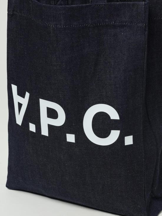 26SS 아페쎄 로르 로고 프린트 데님 토트백 COHIZM61445 IAI Blue - A.P.C.