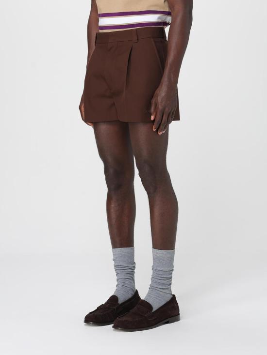 25FW 구찌 울 트윌 쇼츠 819269Z7AL1 2129 Brown - GUCCI