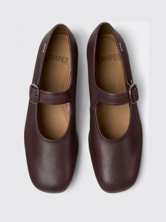 26SS 캠퍼 플랫 슈즈 K201629 011 CASI MYRA 0 Burgundy - CAMPER