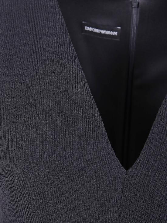 25FW 엠포리오 아르마니 미디 원피스 EW001717 AF14727 UC001 BLACK - EMPORIO ARMANI