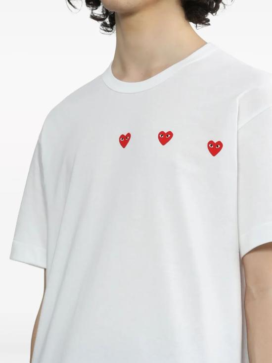 25FW 꼼데가르송 반팔 티셔츠 AX T337 0513 WHITE - COMME DES GARCONS