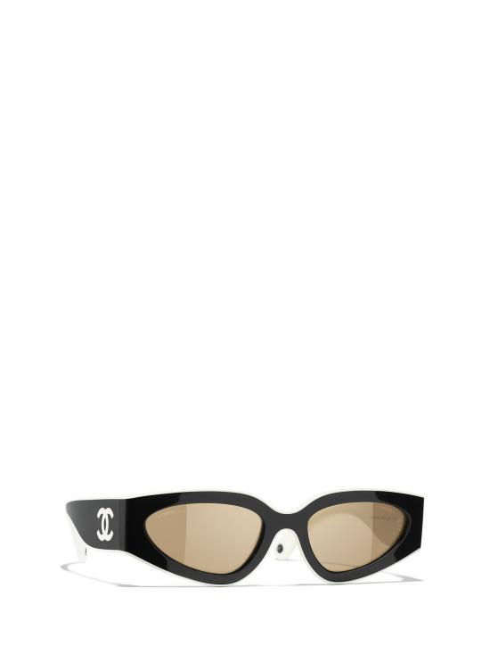 26FW 샤넬 선글라스 CH6056 165653 BLACK WHITE - CHANEL