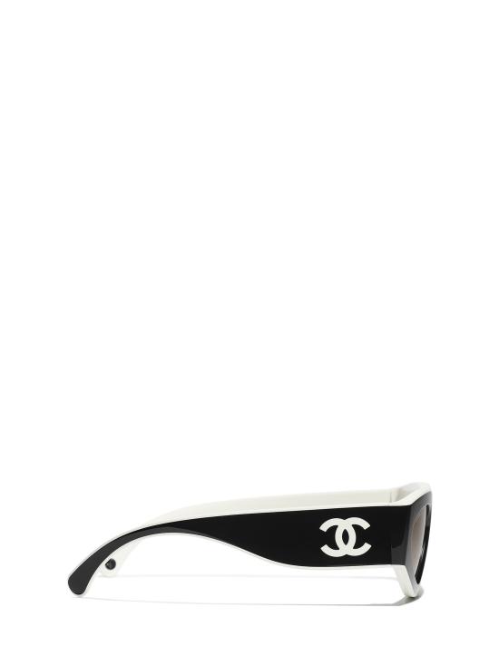 26FW 샤넬 선글라스 CH6056 165653 BLACK WHITE - CHANEL