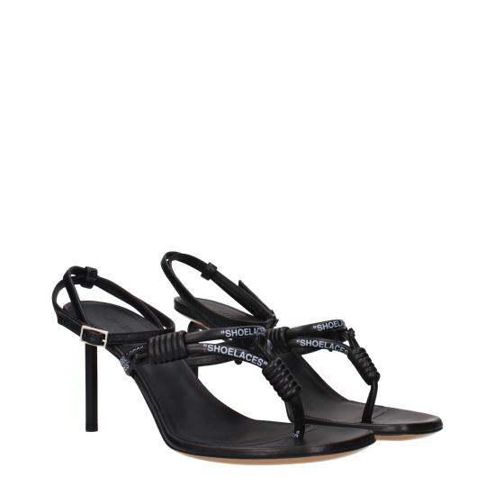 25SS 오프화이트 뮬/슬리퍼 OWIH05LEA0011010 - OFF WHITE