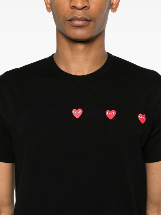 25FW 꼼데가르송 반팔 티셔츠 AX T337 0511 BLACK - COMME DES GARCONS