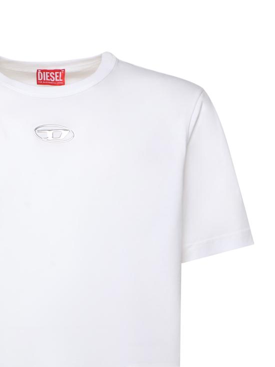 25FW 디젤 반팔 티셔츠 A17880 0CLBR100 White - DIESEL