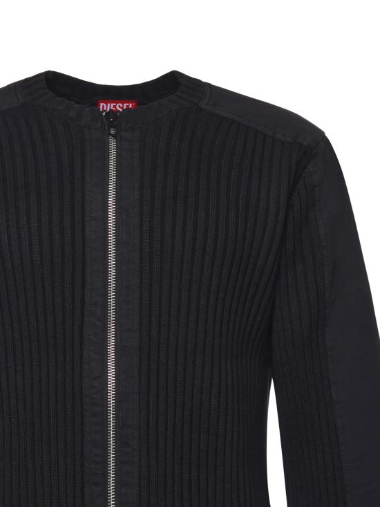 25FW 디젤 K 매티 유틸리티 패널 지퍼 가디건 A17464 0JLCR900 Black - DIESEL