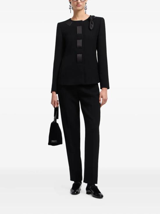 25FW 엠포리오 아르마니 스트레이트 팬츠 EW001512 AF14727 UC001 BLACK - EMPORIO ARMANI