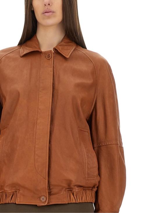  살바토레 산토로 가죽 자켓 48011 D PRAWCOGNAC Brown - SALVATORE SANTORO