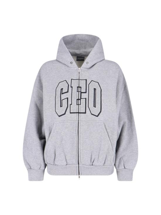 25FW 발렌시아가 후드 티셔츠 833399 TSVP21300 Grey