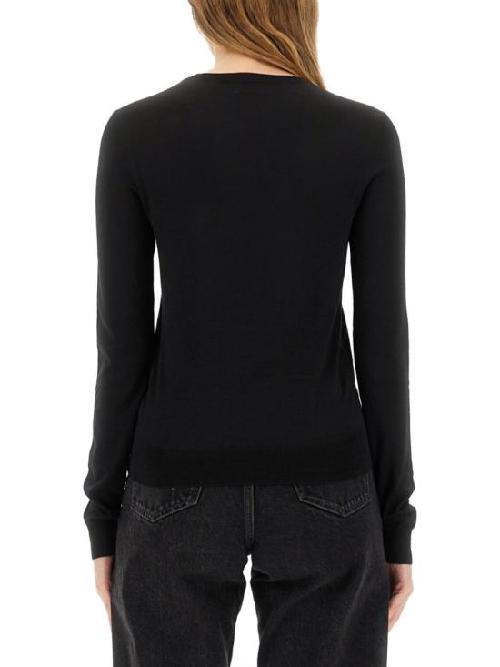  생로랑 카산드르 크루넥 스웨터 834223 Y76GM1000 Black - SAINT LAURENT