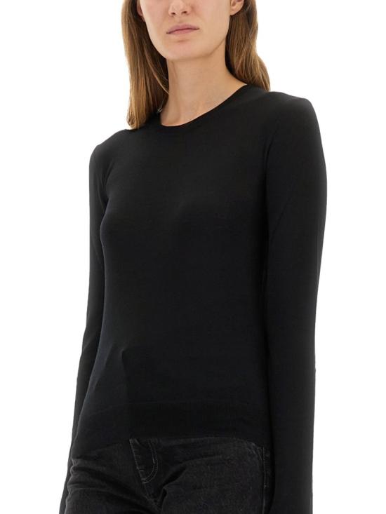  생로랑 카산드르 크루넥 스웨터 834223 Y76GM1000 Black - SAINT LAURENT