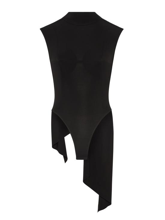 25FW 장 폴 고티에 바디수트 티셔츠 WTO383W021 00 Black