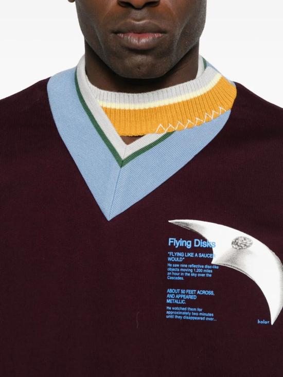 25FW 컬러 스웨터 25WCM T07205 88 BORDEAUX - KOLOR