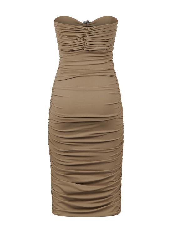 25FW 아멘쿠튀르 미디 원피스 AMW25517 H02 Dove Grey - AMEN COUTURE