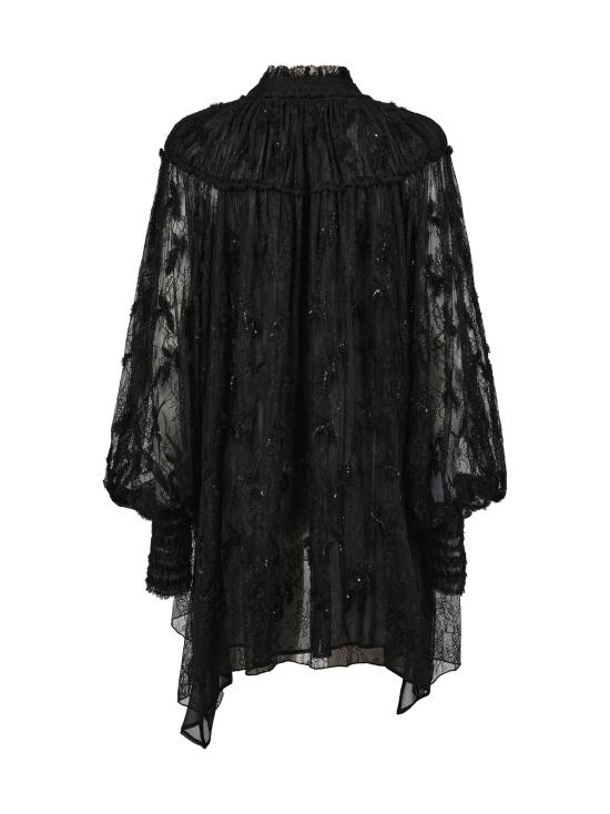 25FW 아멘쿠튀르 블라우스 AMW25214 009 Black - AMEN COUTURE