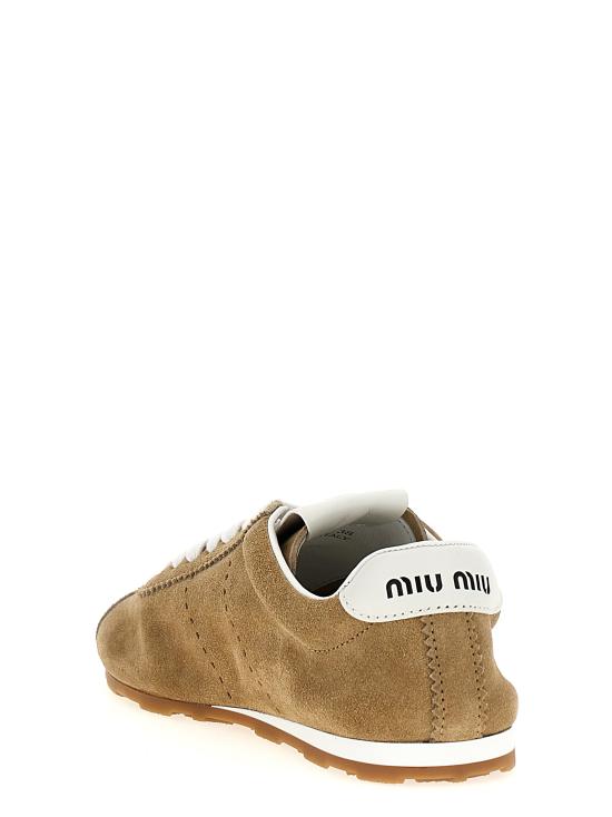 26FW 미우미우 플룸 블리치 스니커즈 5E114EF005054F0F24 Beige - MIU MIU