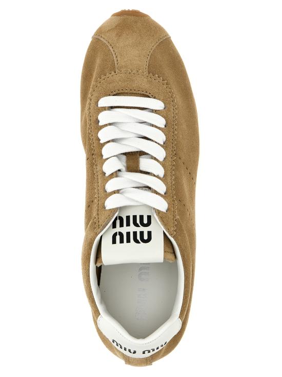 26FW 미우미우 플룸 블리치 스니커즈 5E114EF005054F0F24 Beige - MIU MIU