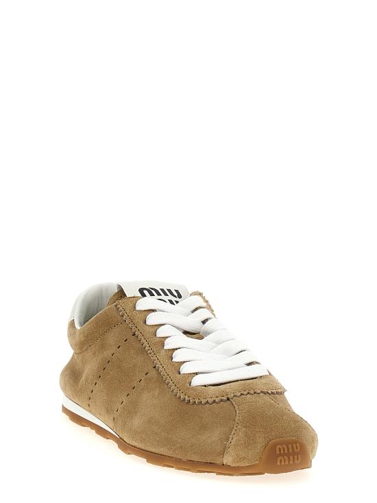 26FW 미우미우 플룸 블리치 스니커즈 5E114EF005054F0F24 Beige - MIU MIU