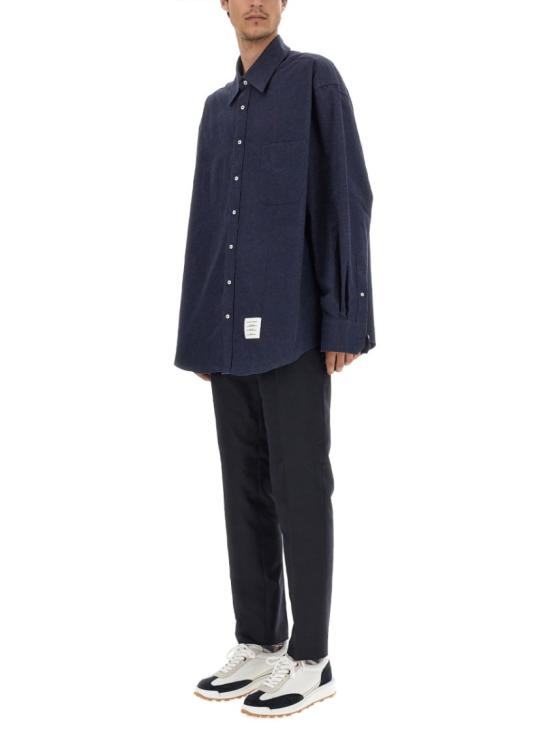  톰브라운 긴팔 셔츠 MWL381A F0351415 Blue - THOM BROWNE