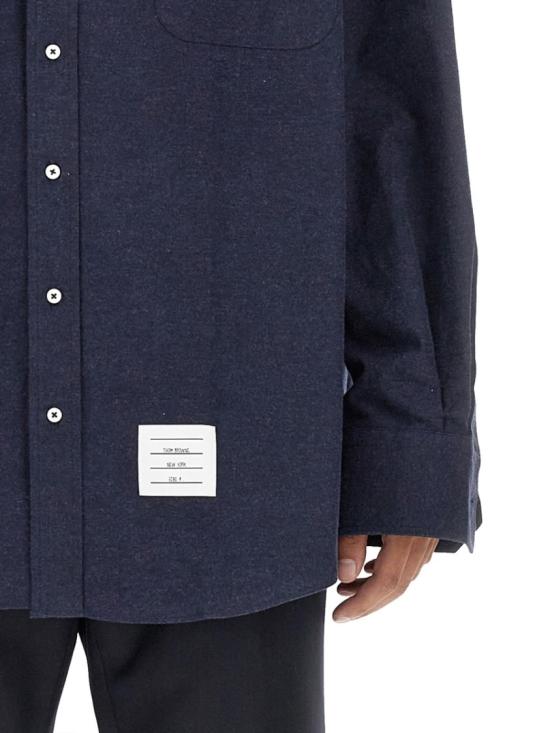  톰브라운 긴팔 셔츠 MWL381A F0351415 Blue - THOM BROWNE