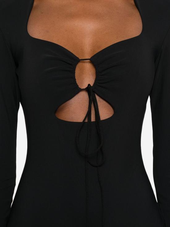 25FW 아마주인 미디 원피스 11NILUDB DEEPBLACK Black - AMAZUIN