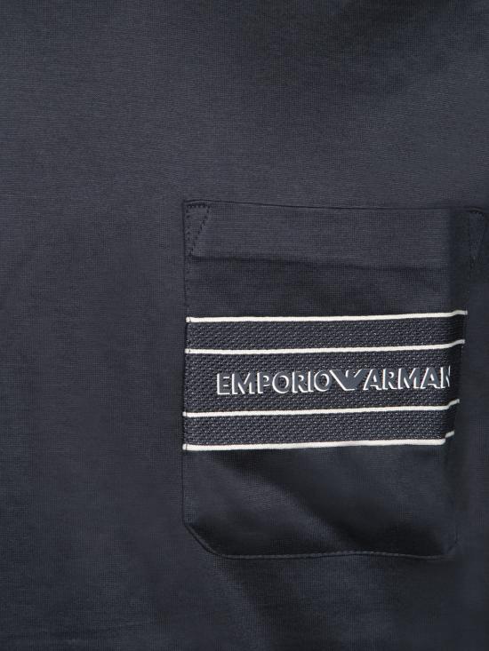 26FW 엠포리오 아르마니 반팔 티셔츠 EM002960 AF18312 UB118 Blue - EMPORIO ARMANI