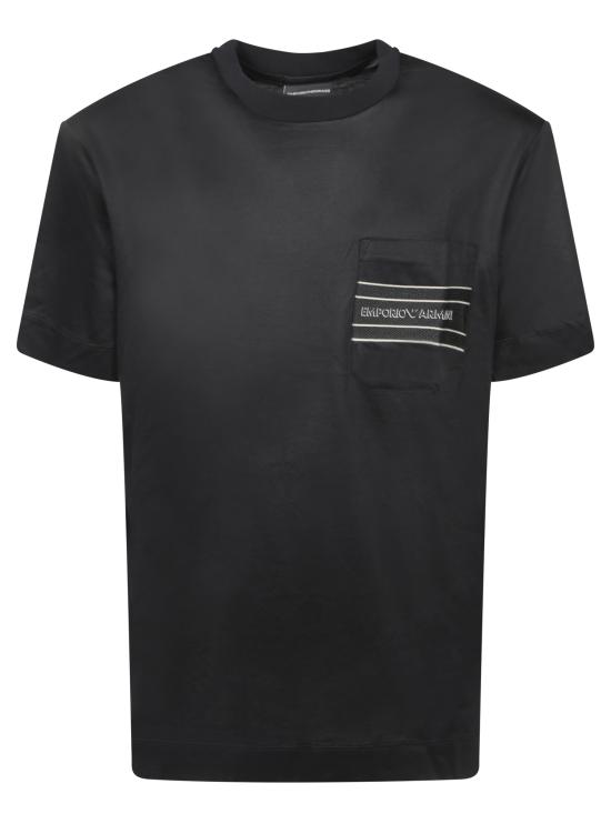 26FW 엠포리오 아르마니 반팔 티셔츠 EM002960 AF18312 UC001 Black