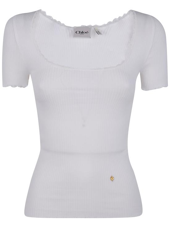 25FW 끌로에 반팔 티셔츠 CH25WJH02185 101 WHITE