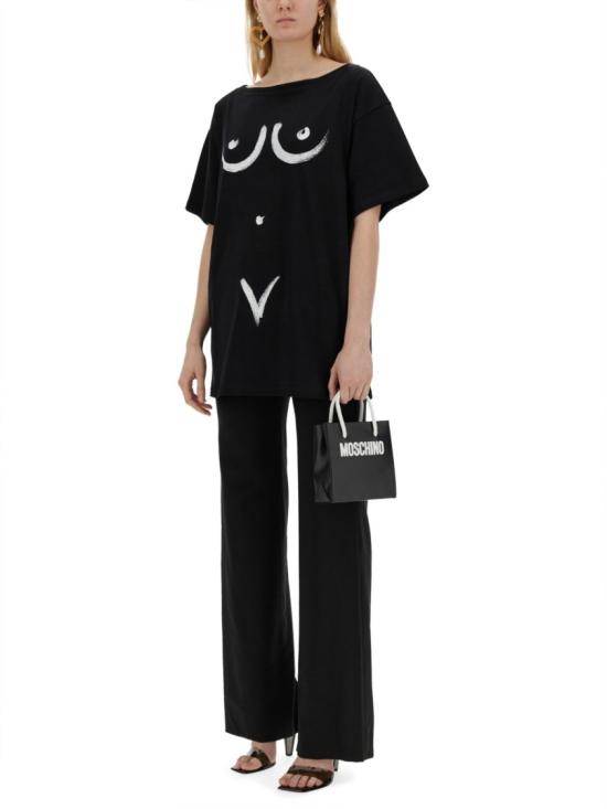  모스키노 반팔 티셔츠 07030442 3555 Black - MOSCHINO