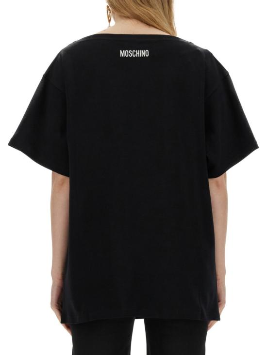  모스키노 반팔 티셔츠 07030442 3555 Black - MOSCHINO