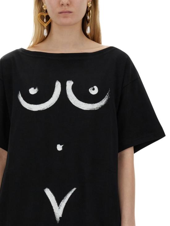  모스키노 반팔 티셔츠 07030442 3555 Black - MOSCHINO