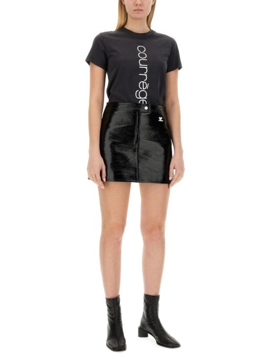  쿠레쥬 반팔 티셔츠 423JTS006 JS01109071 Black - COURREGES