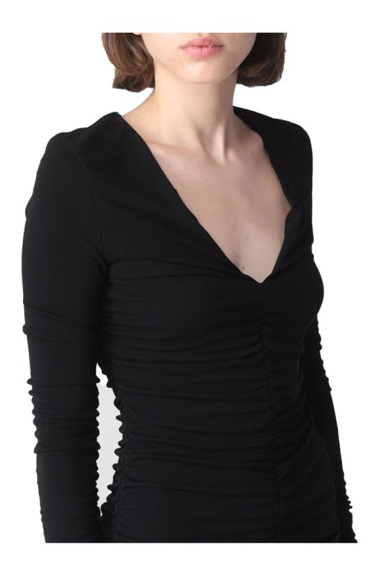  핑코 숏 원피스 FOTOTURBOZ99 Black - PINKO