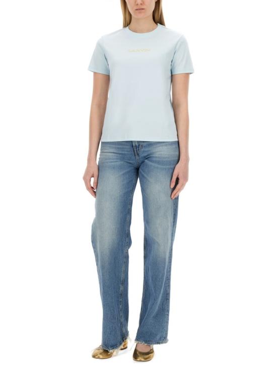  랑방 반팔 티셔츠 RW TS0030 J134 E24270 Blue - LANVIN