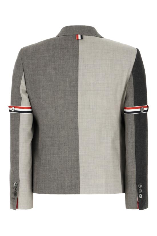 25FW 톰브라운 펀믹스 울 프레스코 하이 암홀 스포츠 코트 FBC010F00473 025 DARK GREY - THOM BROWNE