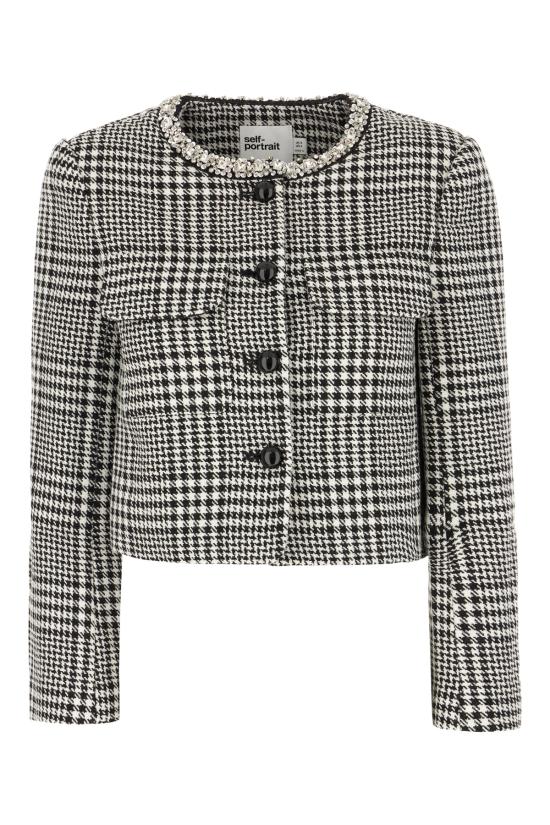 25FW 셀프 포트레이트 스웨터 PF25111JBW BLACK WHITE