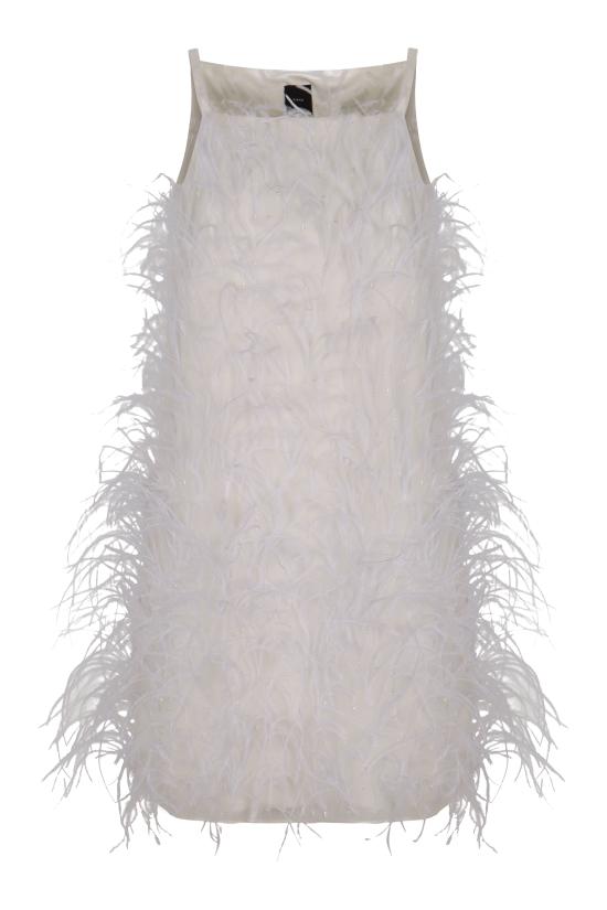 25FW 핑코 미디 원피스 105572A2SPZ05 White