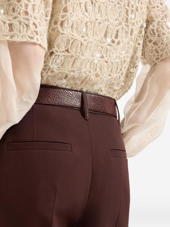 25FW 브루넬로 쿠치넬리 스트레이트 팬츠 MA033P9045C4243 BORDEAUX - BRUNELLO CUCINELLI