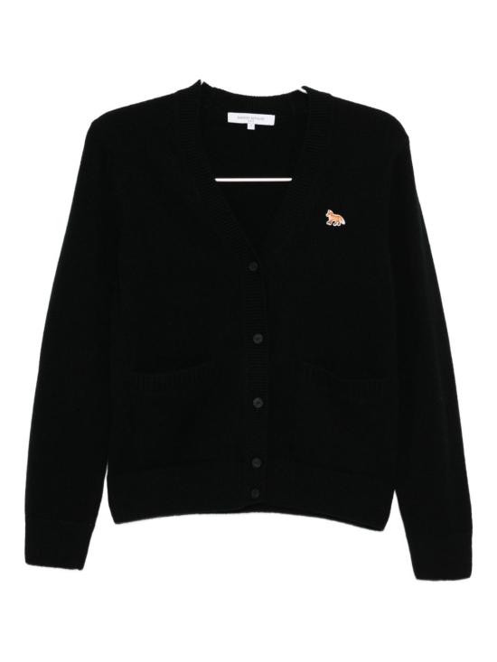 25FW 메종키츠네 베이비 폭스 메리노 레귤러 가디건 PW00502KT1181 P199 BLACK