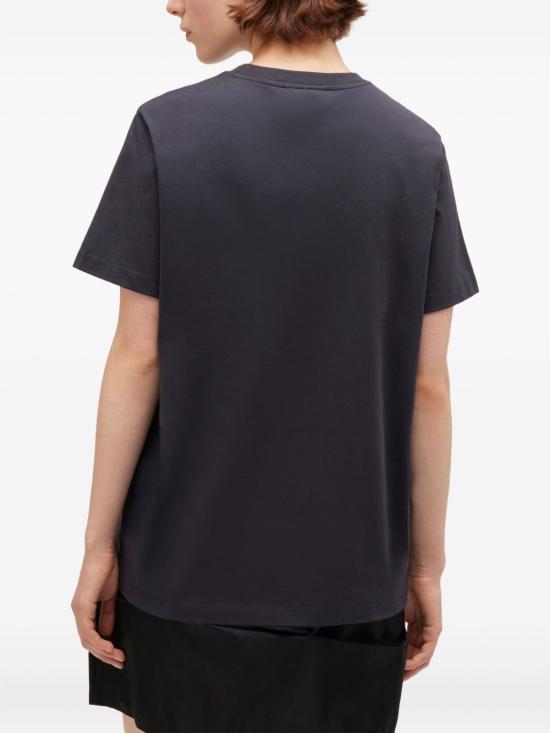 25FW 가니 로즈 티셔츠 T4342 252 BLACK - GANNI