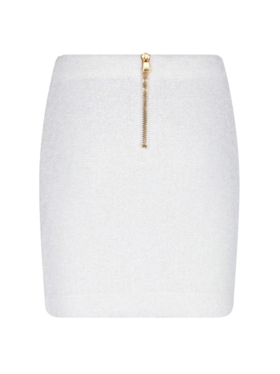  발망 숏 스커트 DF1LB292KH100FA White - BALMAIN