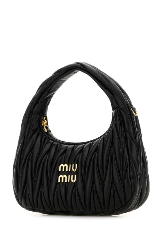  미우미우 마틀라쎄 완더 레더 토트백 5BC125VOOYAN88 F0002 BLACK - MIU MIU