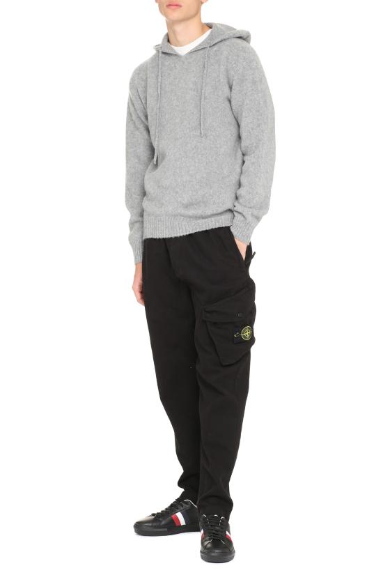  디 알파벳 후드 티셔츠 TCFLU3501AGRLAMBCASH 200073 grey - THE ALPHABET