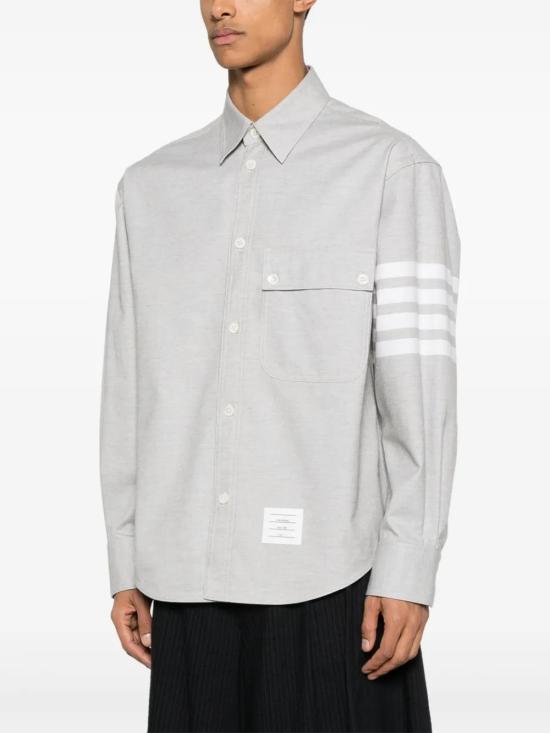 25FW 톰브라운 긴팔 셔츠 MWL420AF0325 MED GREY 035 - THOM BROWNE