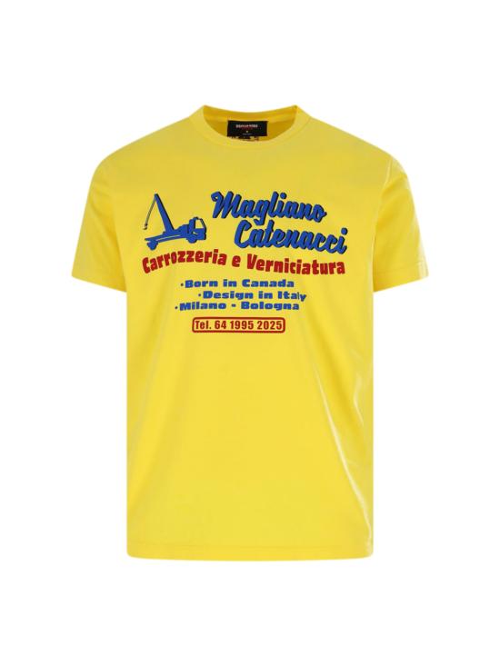 25FW 디스퀘어드2 반팔 티셔츠 S71GD1594 D20035 173 Yellow