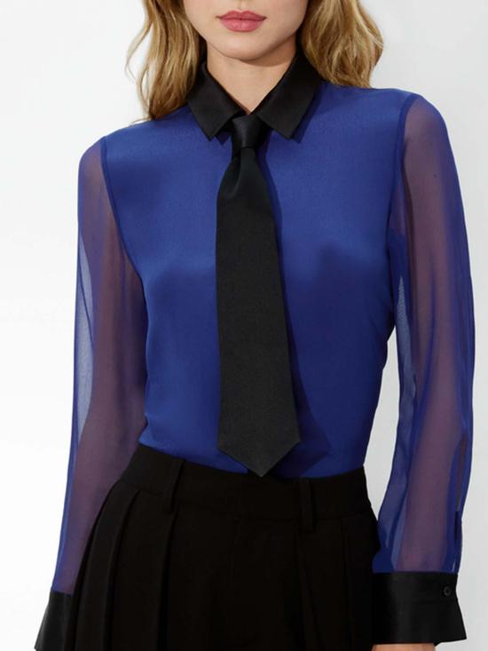 25SS 앨리스 앤 올리비아 블라우스 CC411010001B401 Blue - ALICE & OLIVIA