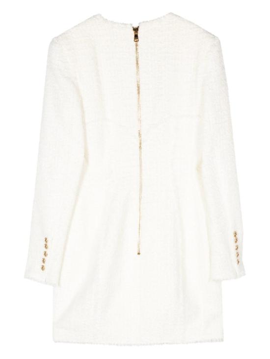  발망 원피스 CF1R9103XF91 0FA White - BALMAIN